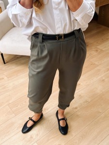 Spodnie Button Khaki