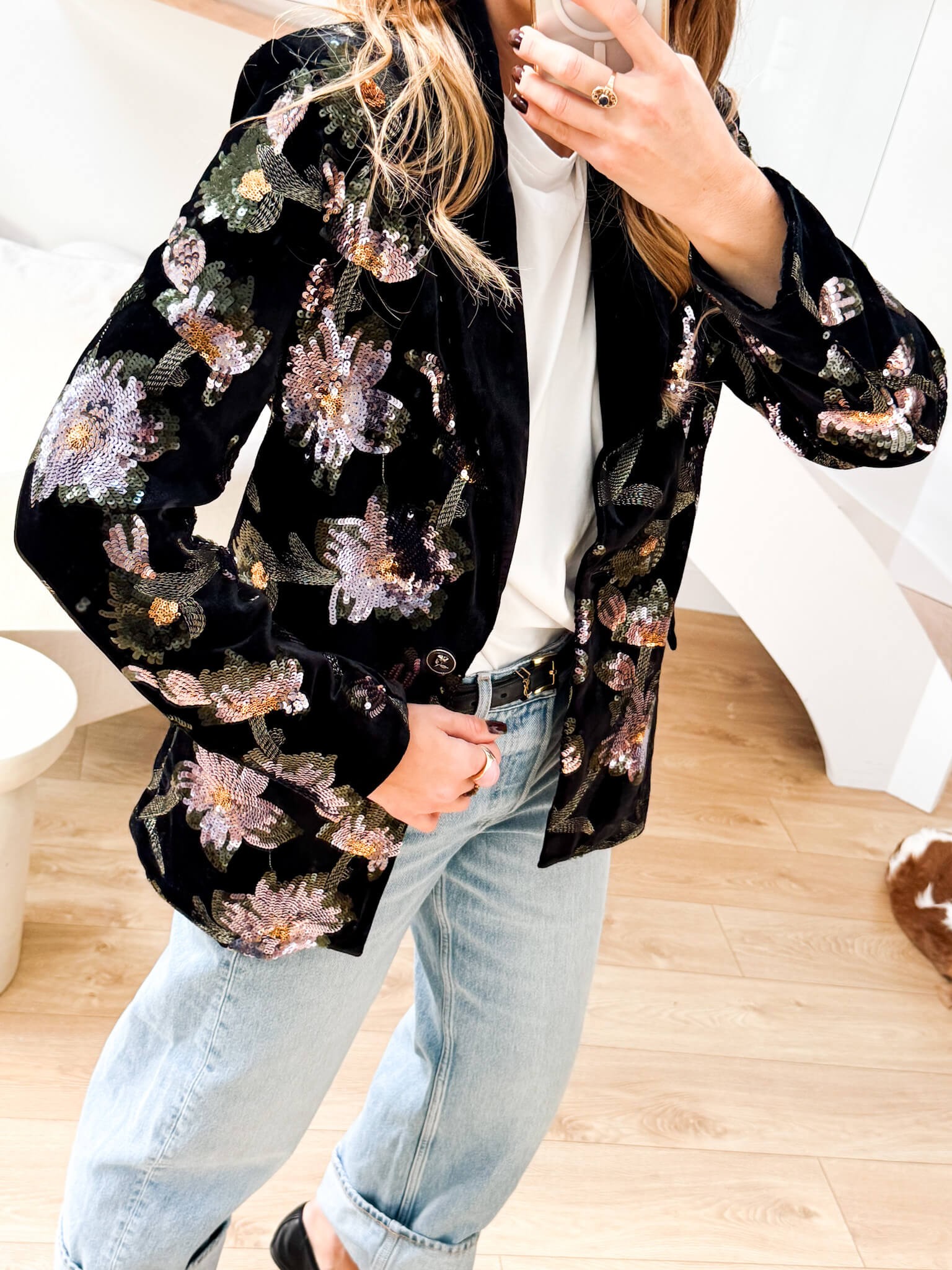 Marynarka Velvet Black Welur&Cekiny