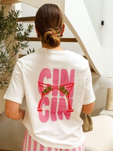 T-shirt Cin Cin White&Pink 
