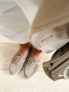 Mokasyny Grece Skóra Beige