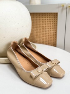 Baleriny Lucci Skóra Beige 