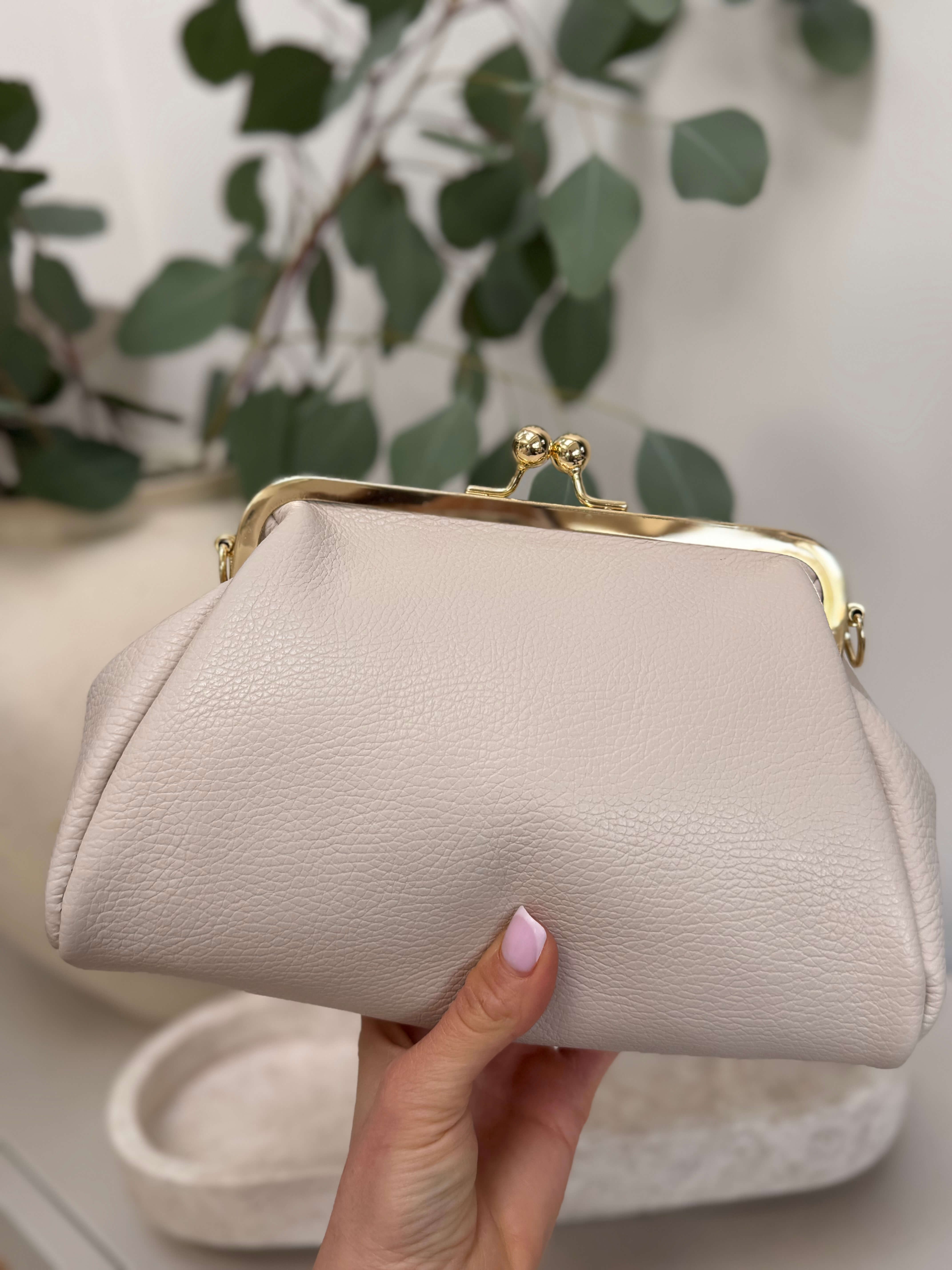 Torebka Vintage Skóra Light Beige