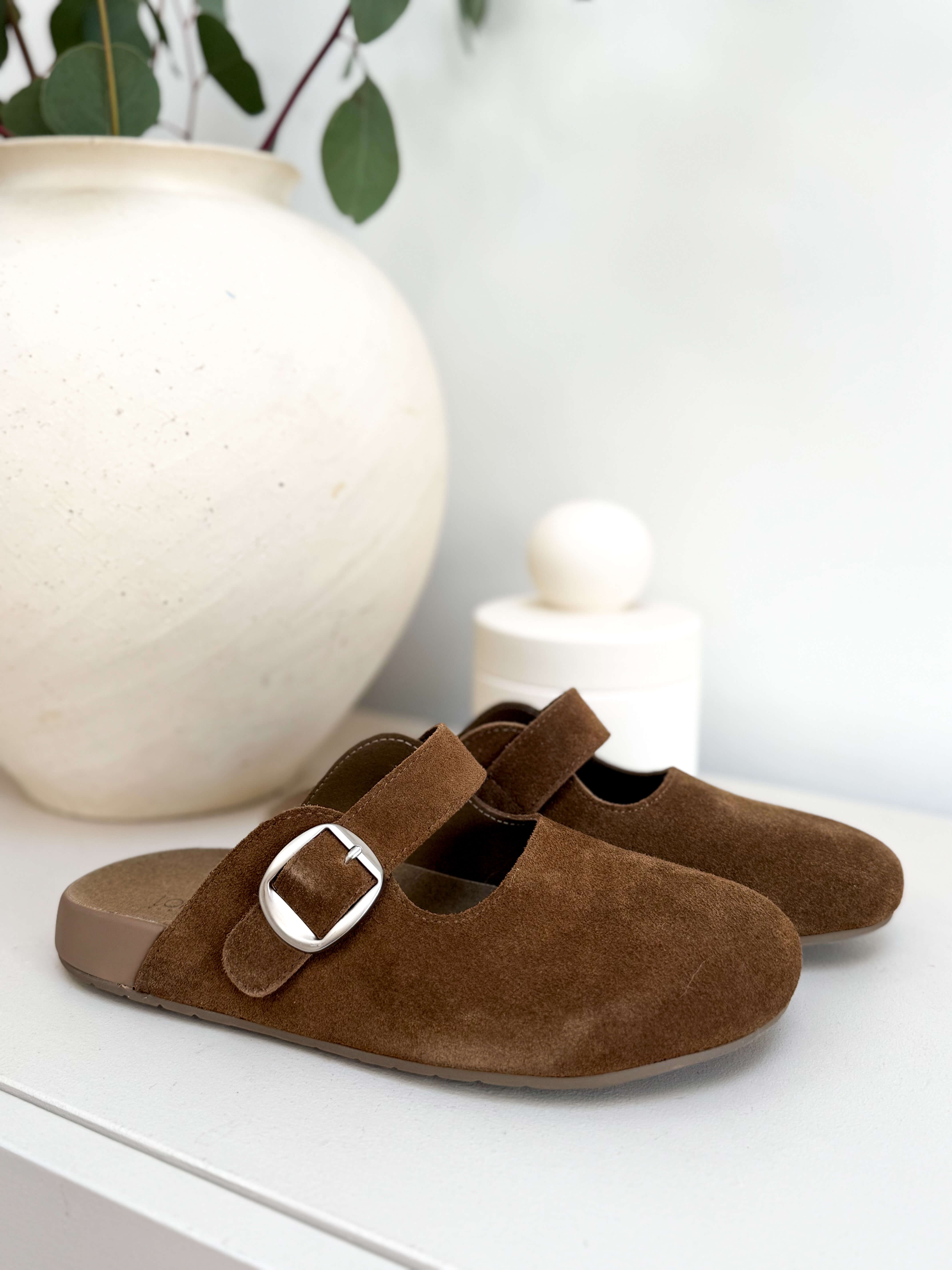 Mule Lora Skóra Brown 