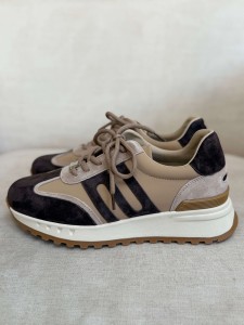 Sneakersy Megi Skóra Beige 