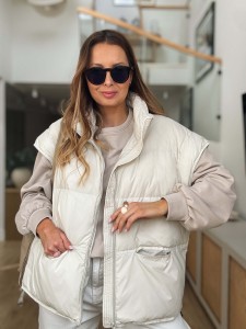 Kamizelka Oversize Light Beige