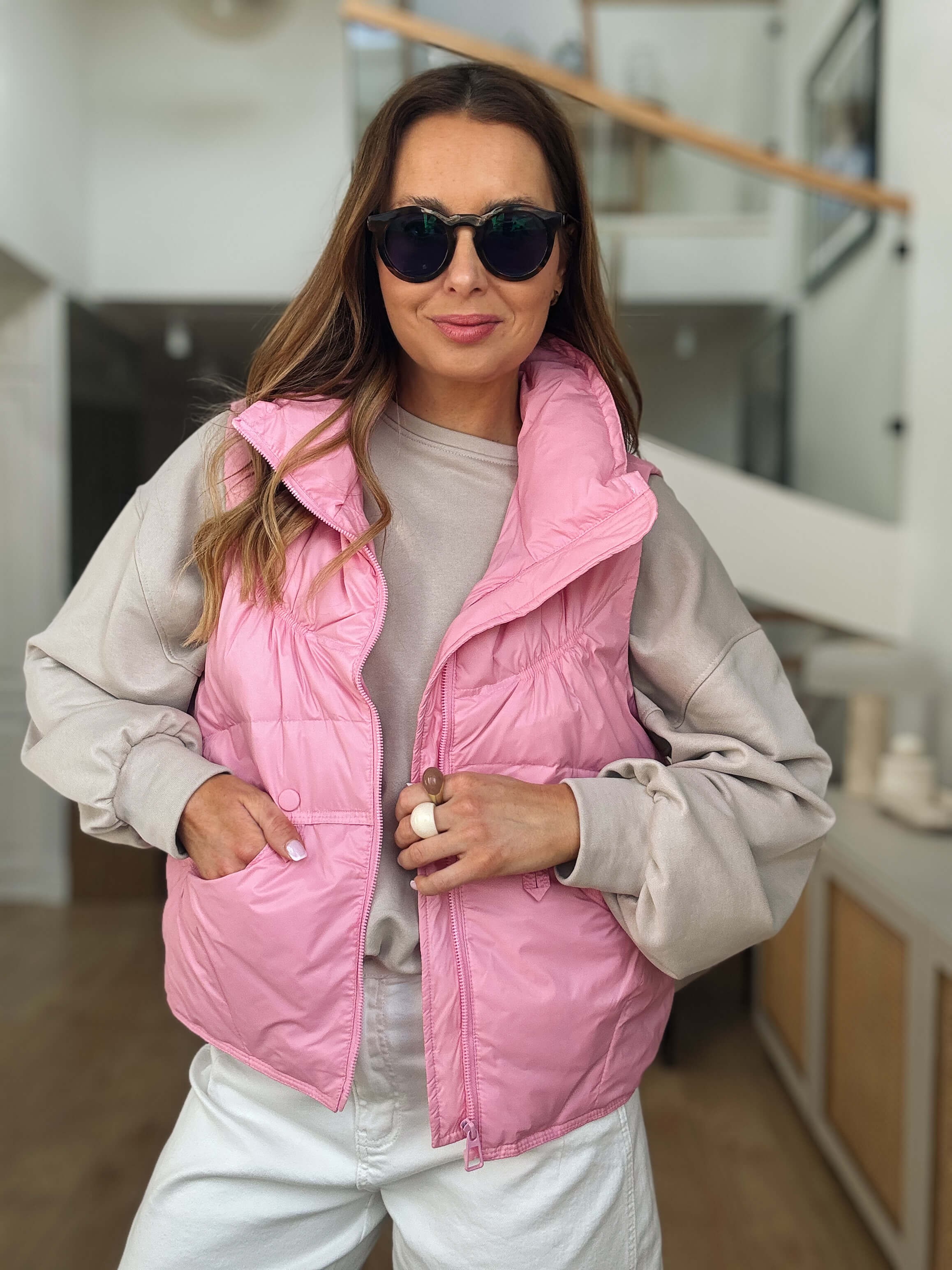 Kamizelka Puchowa Pink