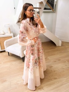 Komplet Feminine Beige&Pink