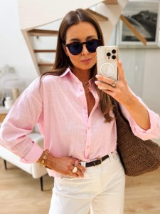 Koszula Linen&Cotton Pink