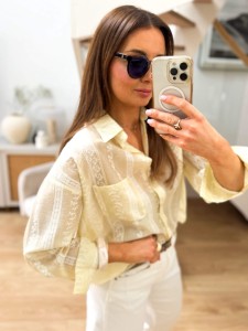 Koszula Alicia Yellow Silk 80% 