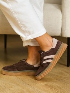 Trampki Choco Brown Zamsz