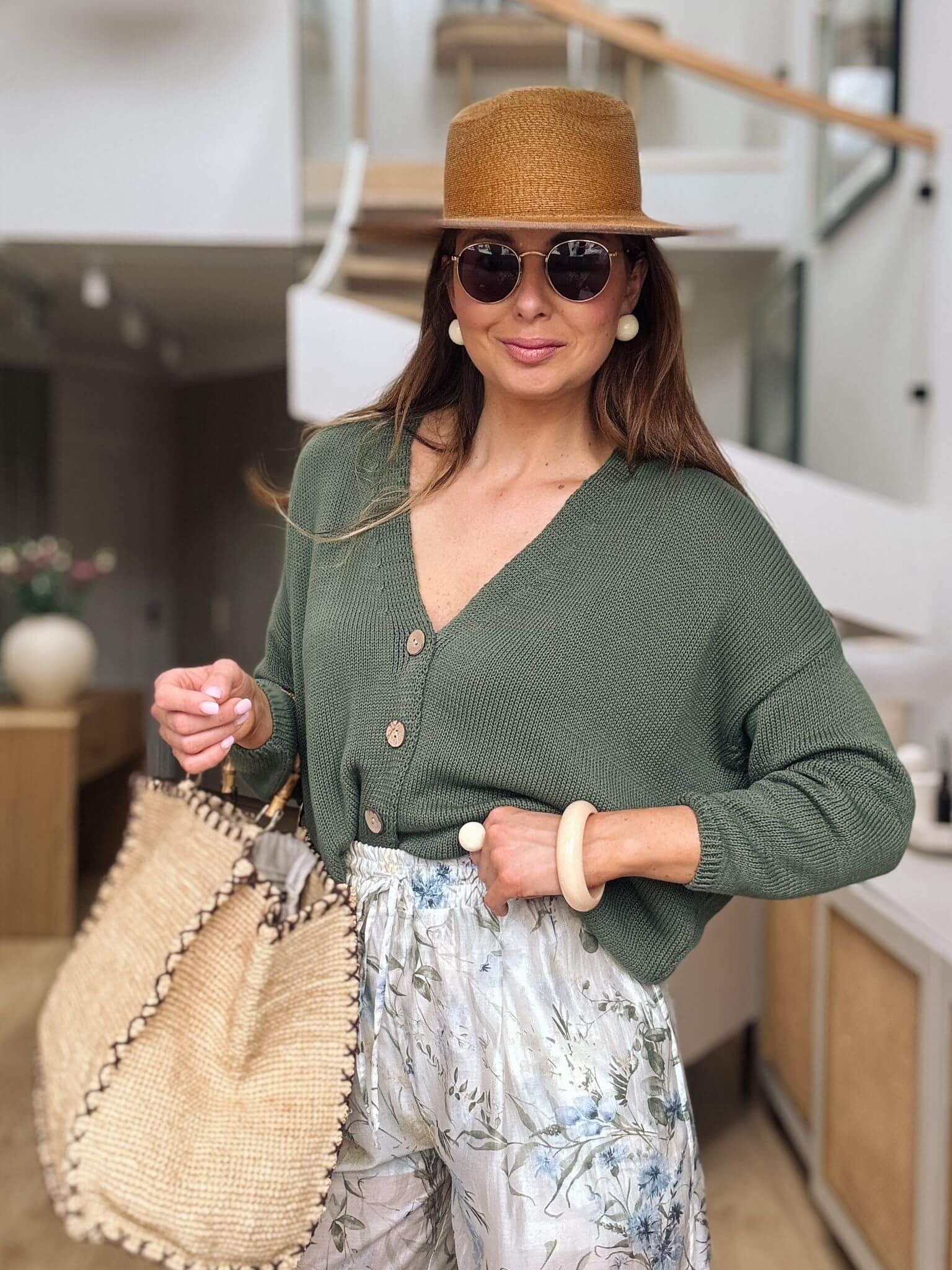 Sweter Kardigan Grace Khaki