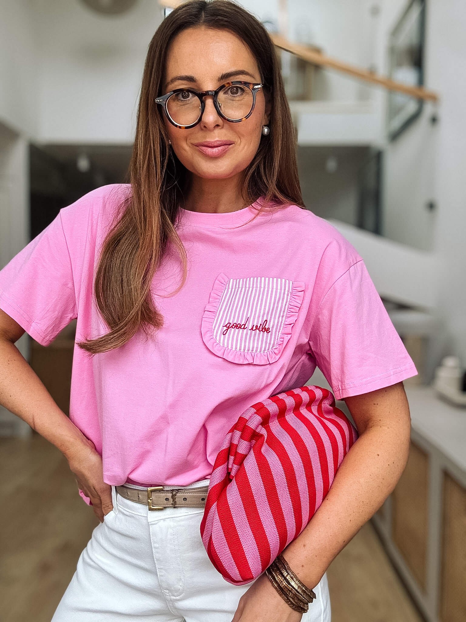 T-shirt Good Vibe Pink