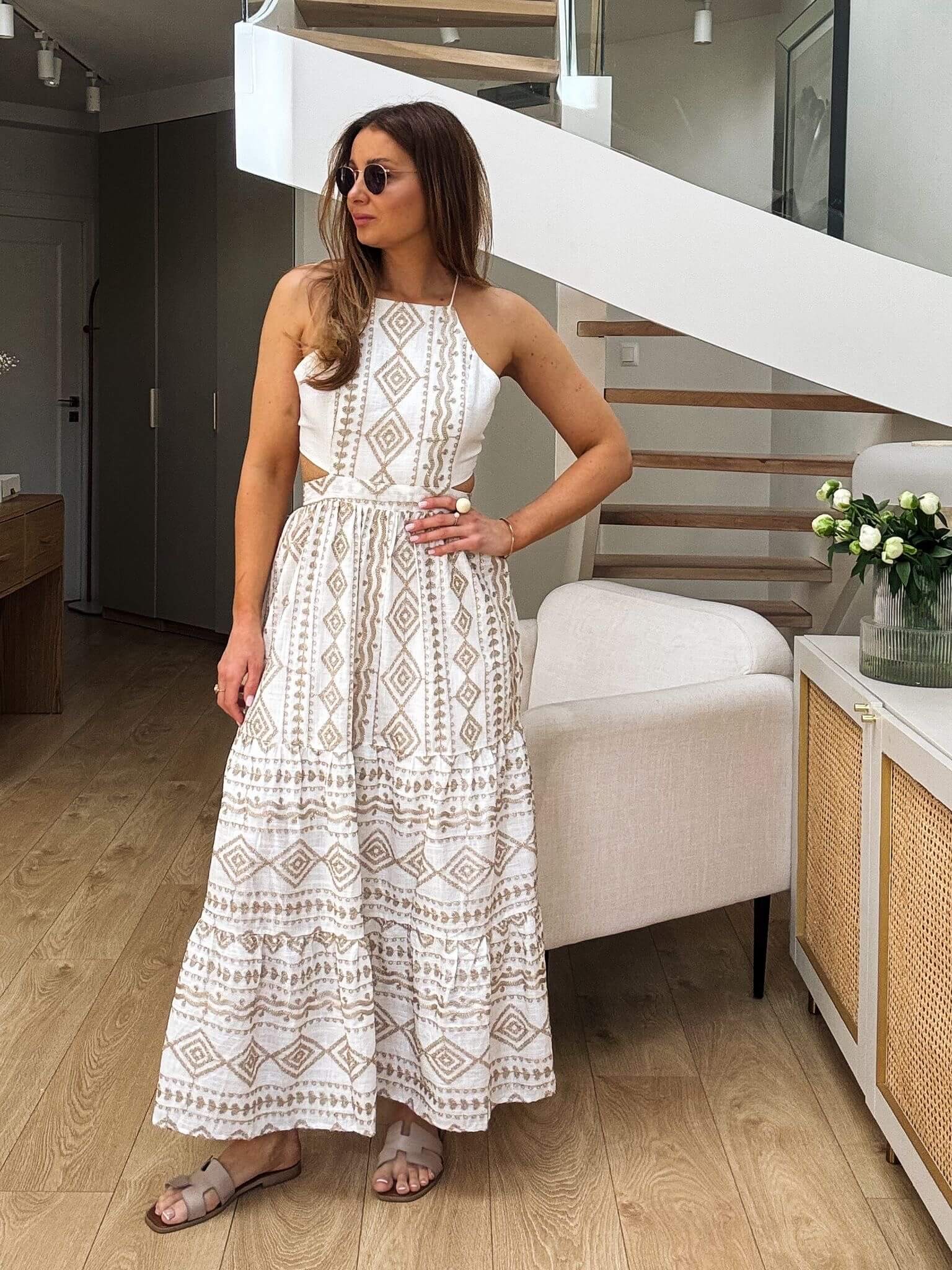 Sukienka Elen White &Gold