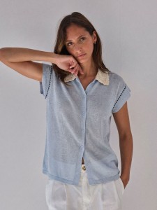 Bluzka Boho Polo Blue