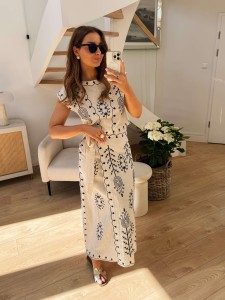 Komplet Lunelle Cream&Navy