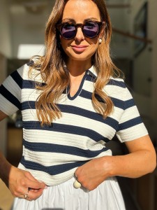 Bluzka Polo Judy Cream&Navy