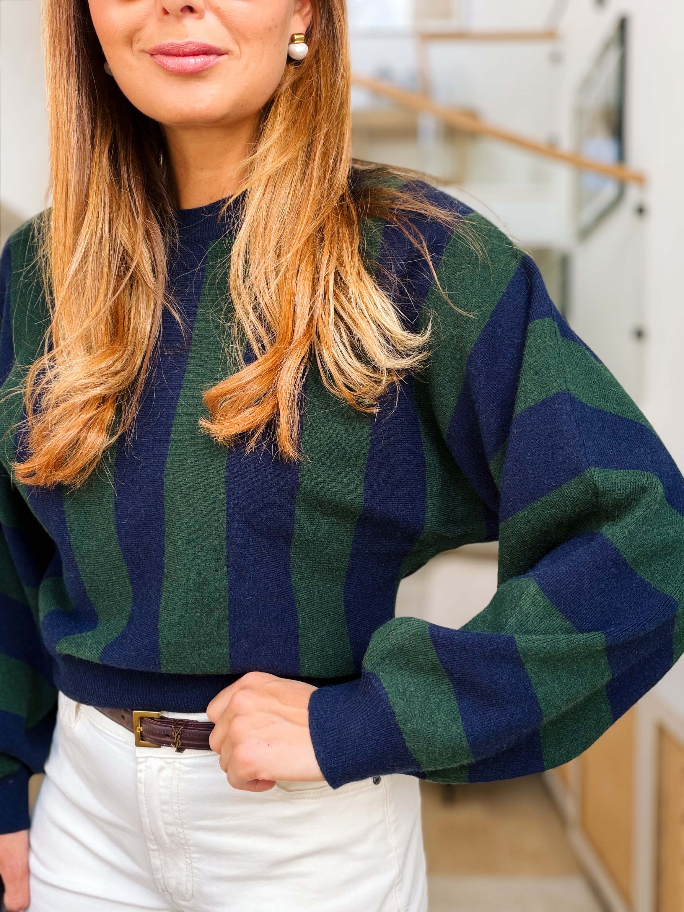 Sweter Carmen Blue&Green