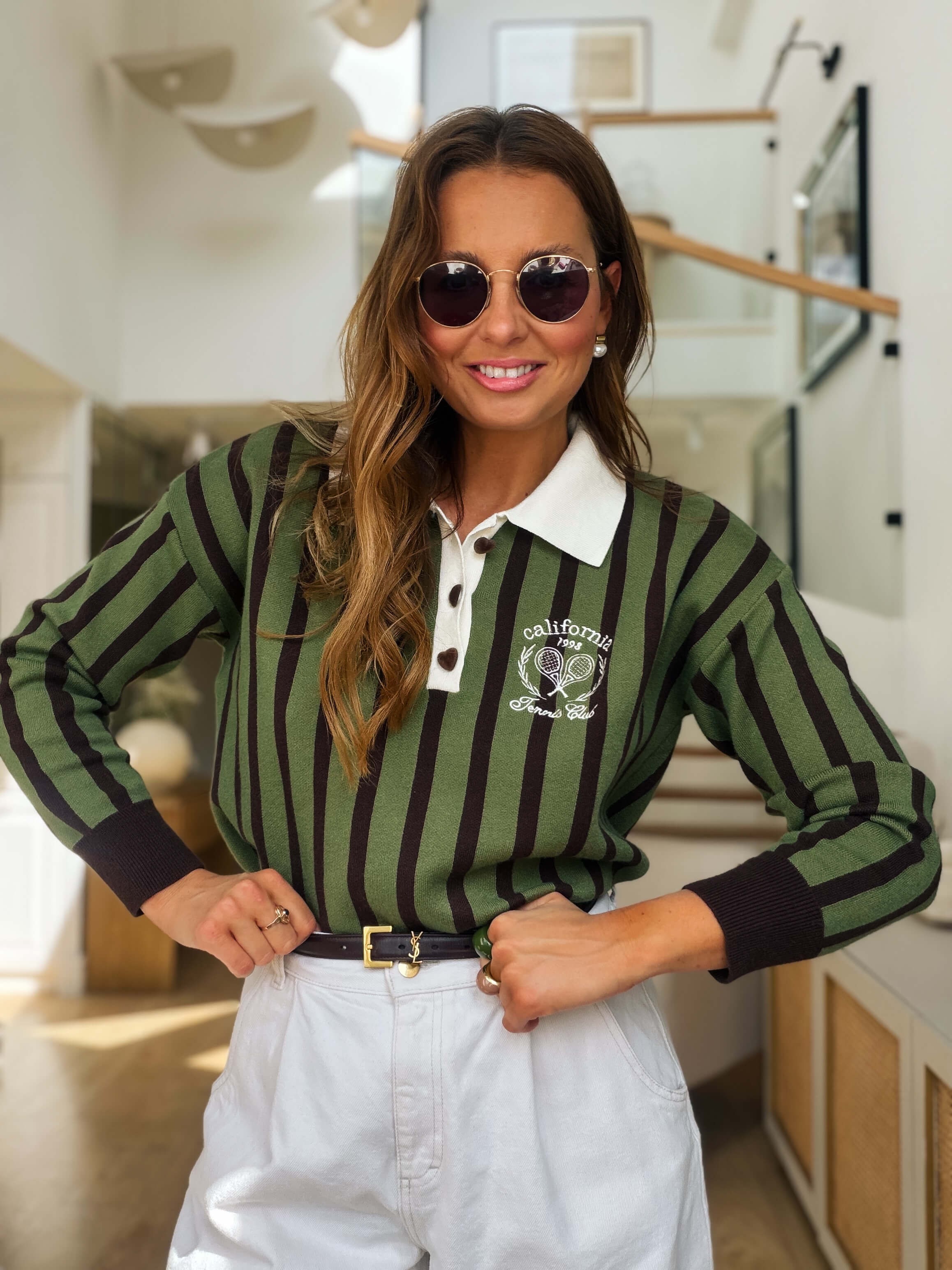 Sweter Polo Khaki&Brown 