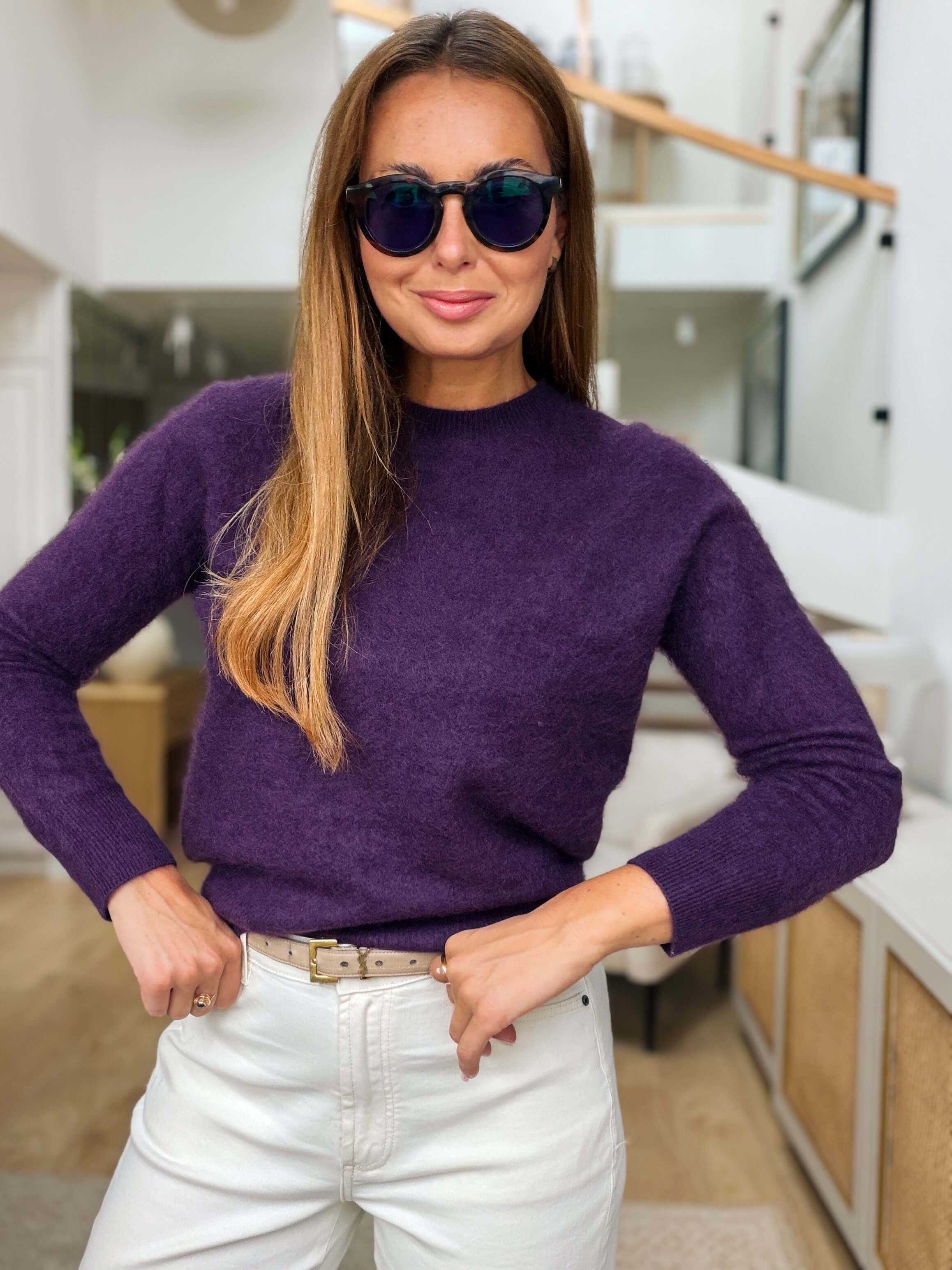 Sweter Selim Wool&Kaszmir Śliwka