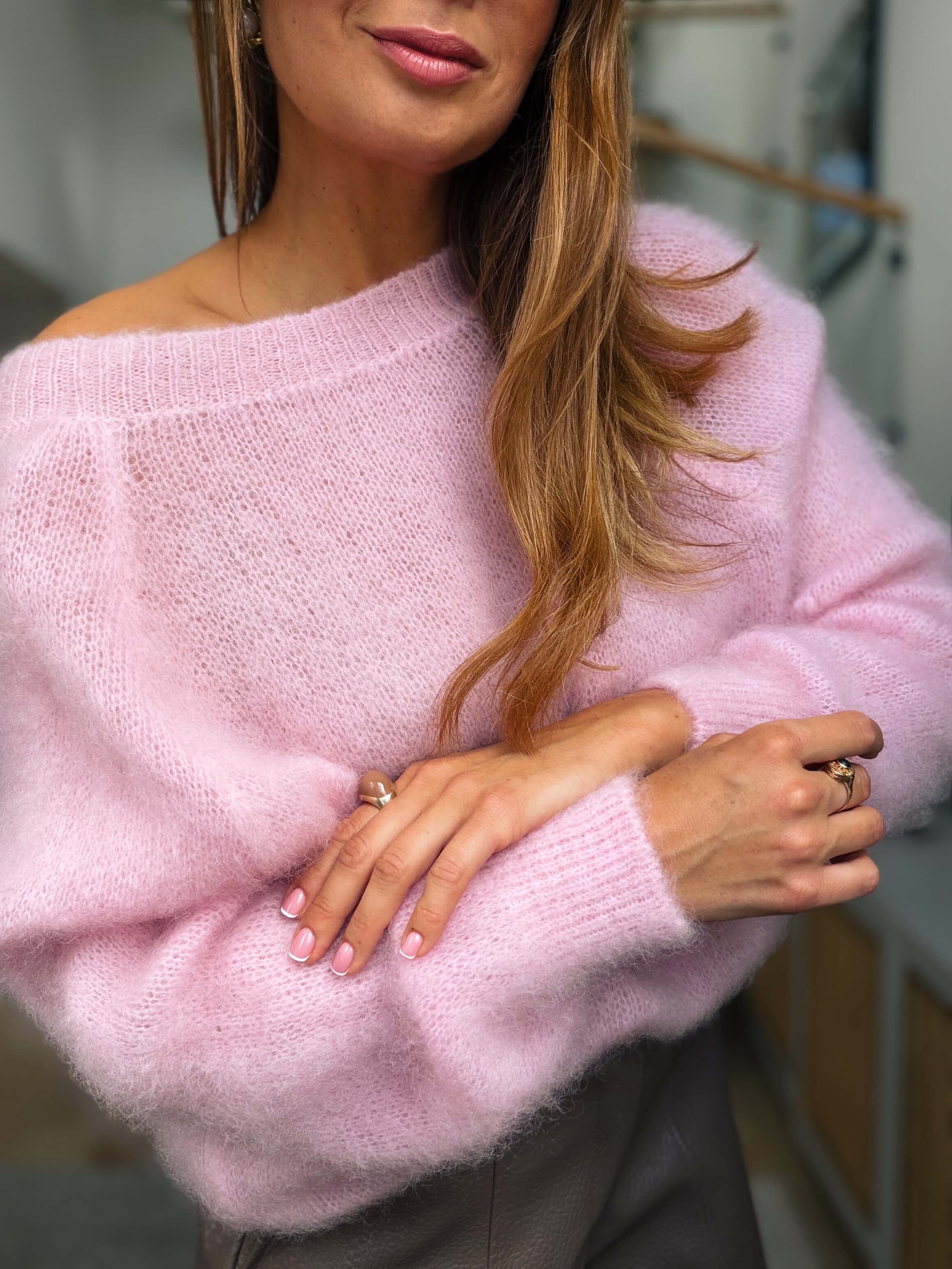 Sweter Sofia Kid Moher 80% Pink