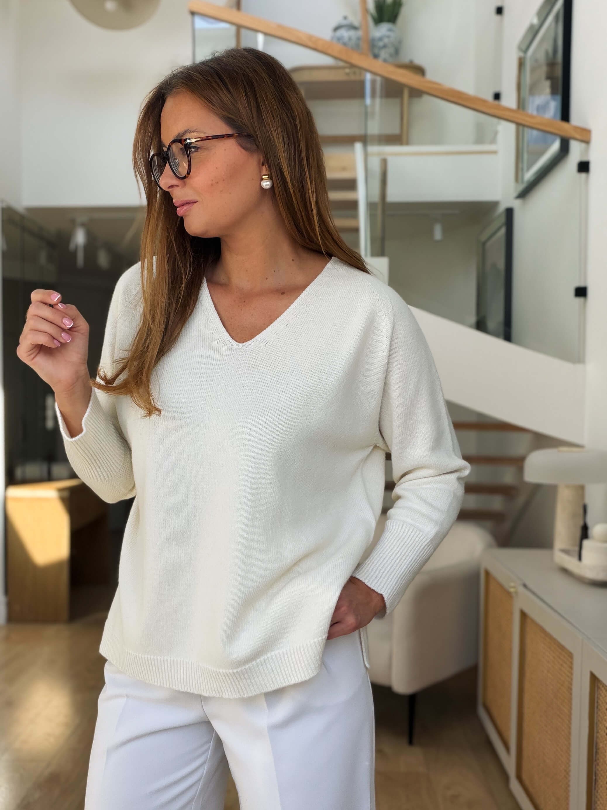Sweter Classic Wełna&Kaszmir Panna