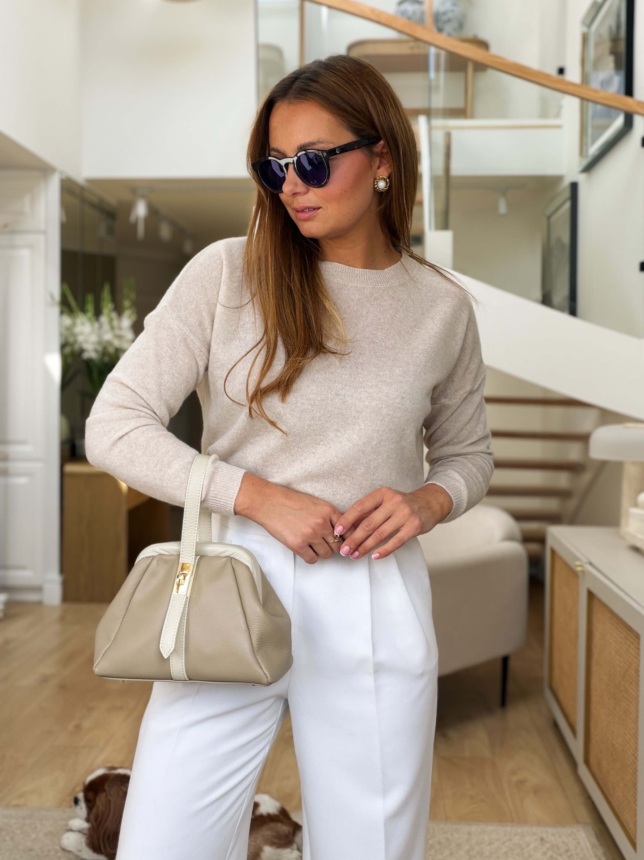 Sweter Sins 100% Wełna Merino Beige 
