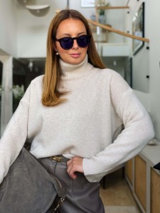 Golf Wełna Merino 100% Beige 