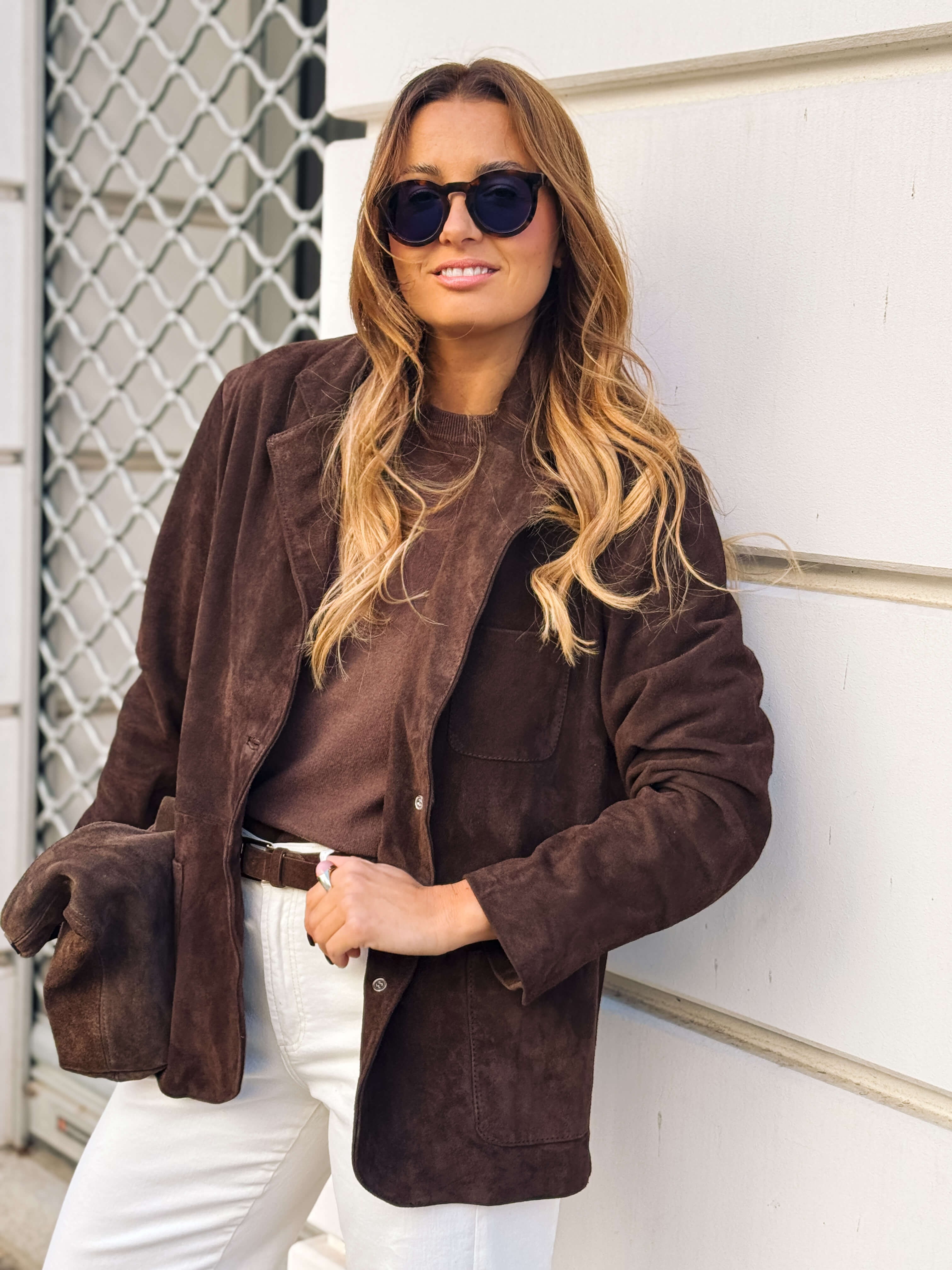 Marynarka Venezia Brown Leather   