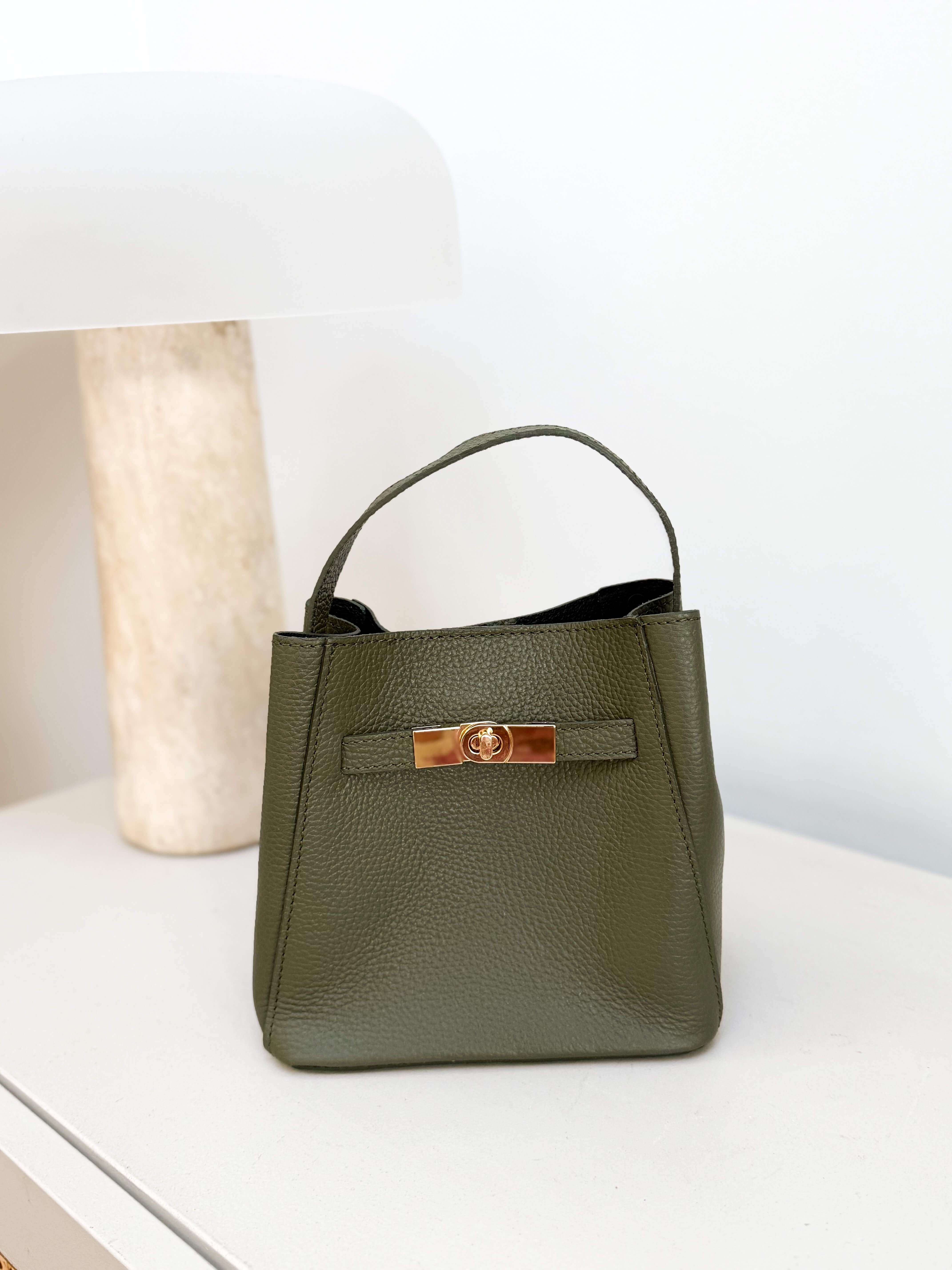 Torebka Aston Khaki Skóra  