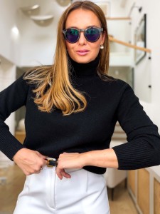 Golf Kaszmir 100% Black