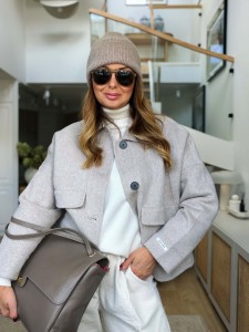 Kurtka Selena Beige Wool 