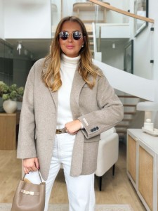 Marynarka Premium 70% Wełna Taupe