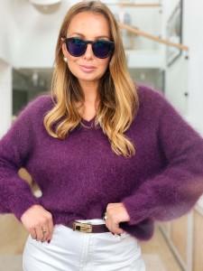 Sweter Sofia Kid Moher 80% Śliwka 