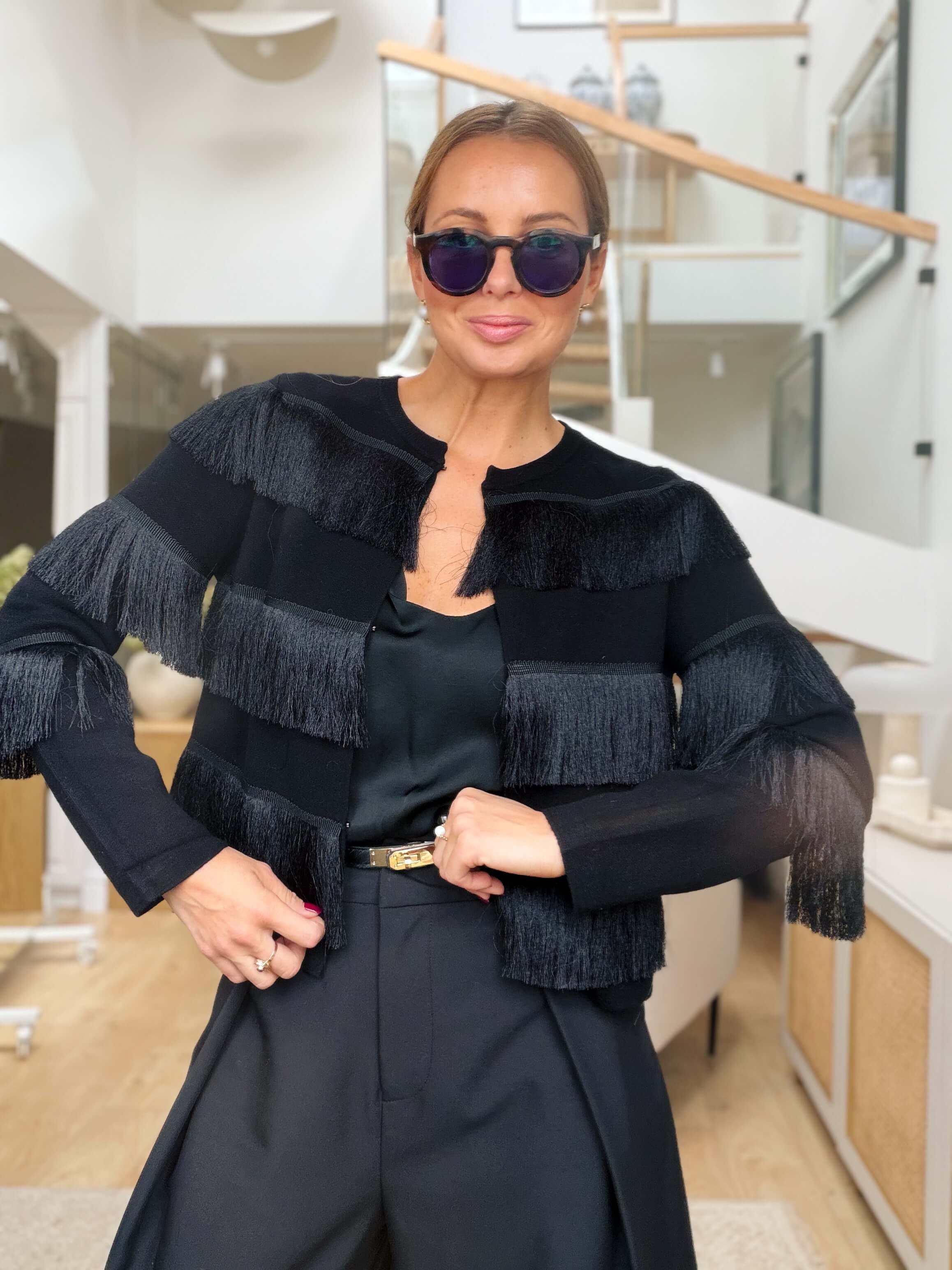 Sweter Larisa Frendzle Black Wiskoza 