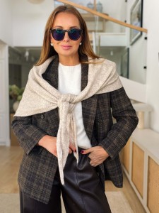 Chusta Gisel Beige Wełna&Wiskoza  