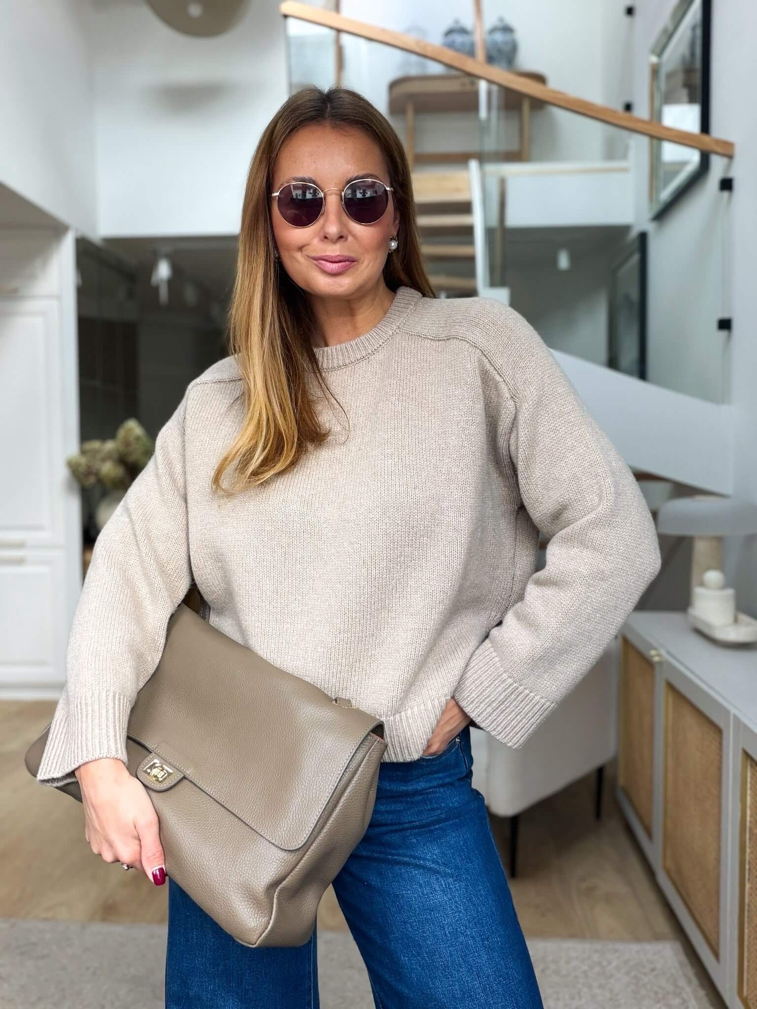 Sweter Hannah Beige 100% merino