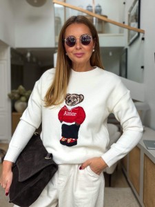 Sweter Amour Teddy Cream