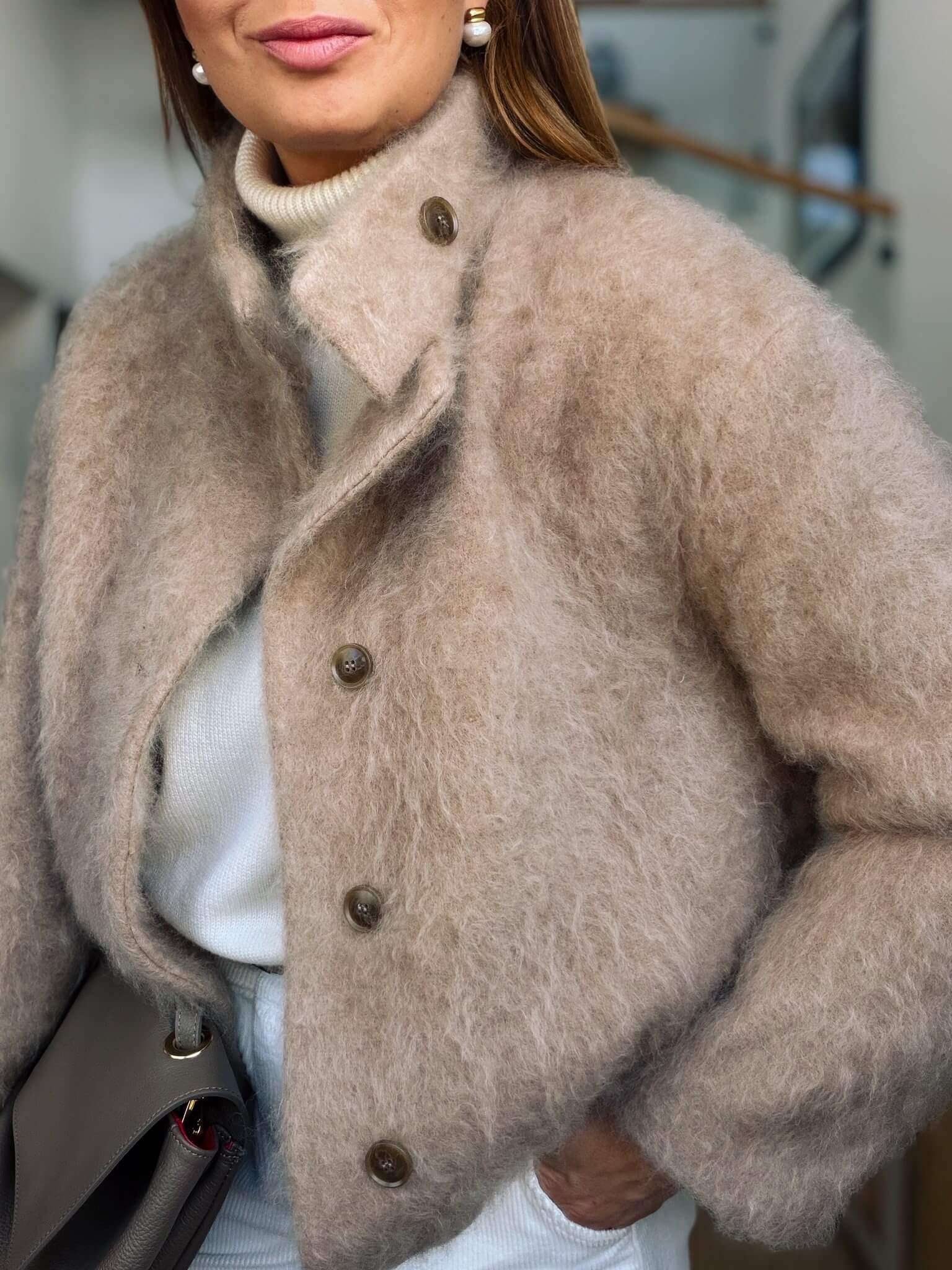 Kurtka Woolie Premium Beige 90% Wool 